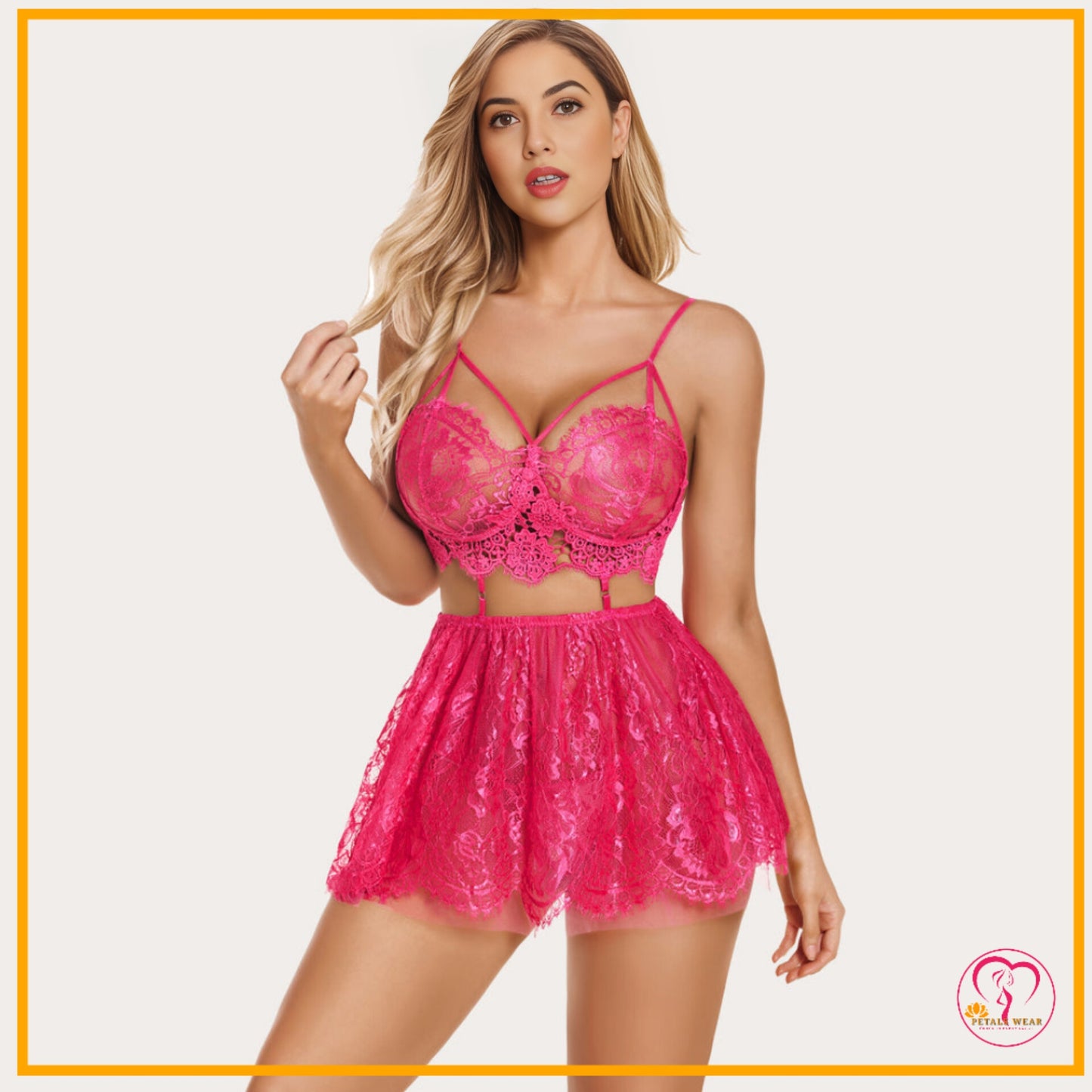 2 Pcs Backless Satin Sleepwear