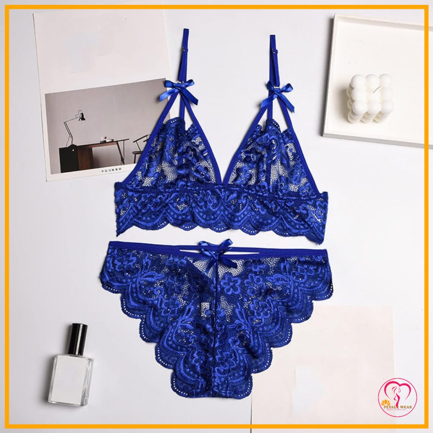 Transparent Lace Push-Up Lingerie Set