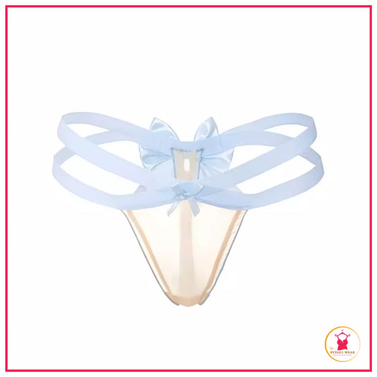 Sensual Open Crotch Lingerie with Bow Detail