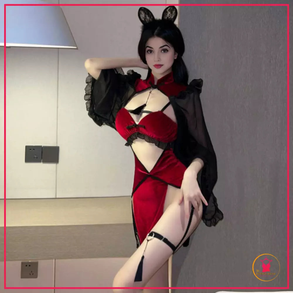 Sexy bodysuit-style maid dress for intimate occasions