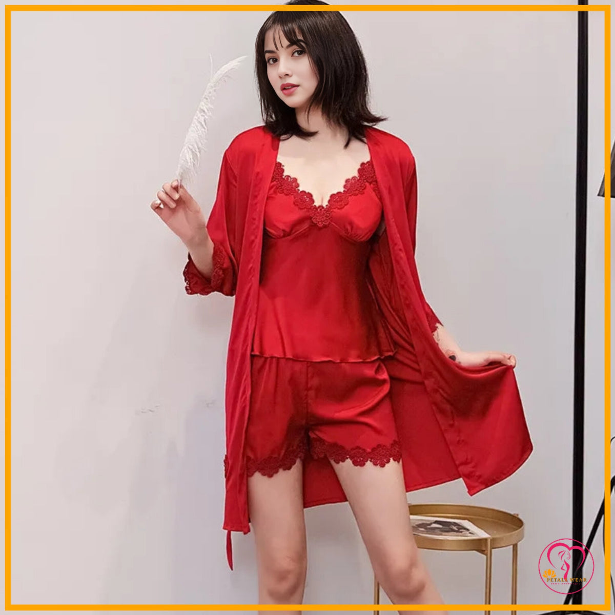 Luxury 5-Piece Silk Bridal Nightwear