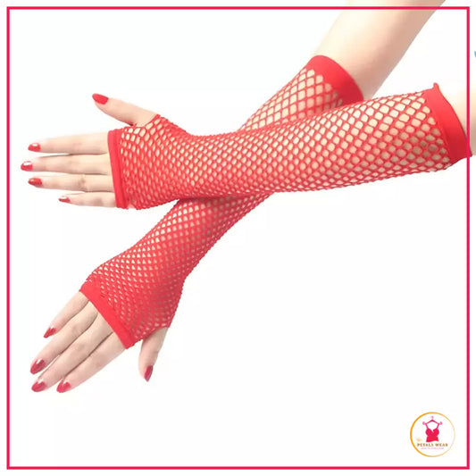 Neon Sexy Fishnet Lace Fingerless Handsleeves