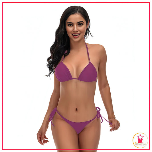 Cozy Bikini Bralette and Panty Set - Blue