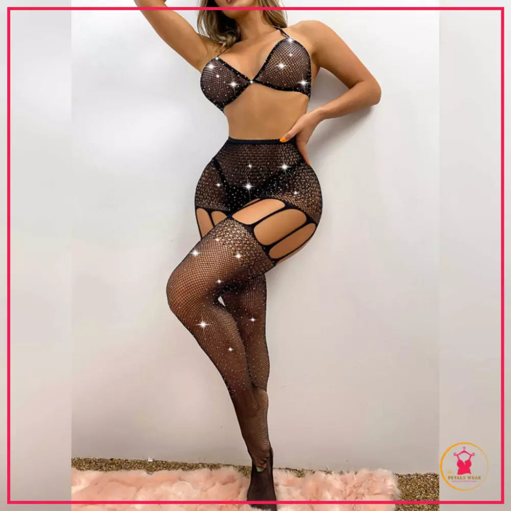 Elegant Bridal Stockings & Top Set - Free Size Lingerie-In Pakistan