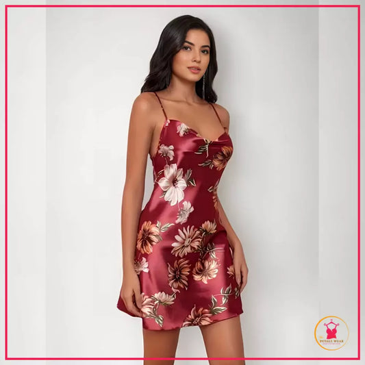 Premium ice silk slip nightwear by Petals Wear Pakistan

