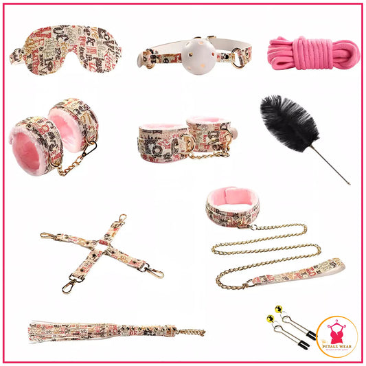 Premium roleplay lingerie kit with robe and accessories