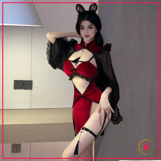 Sexy bodysuit-style maid dress for intimate occasions
