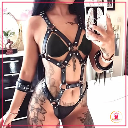 Sexy faux leather intimate wear in Pakistan

