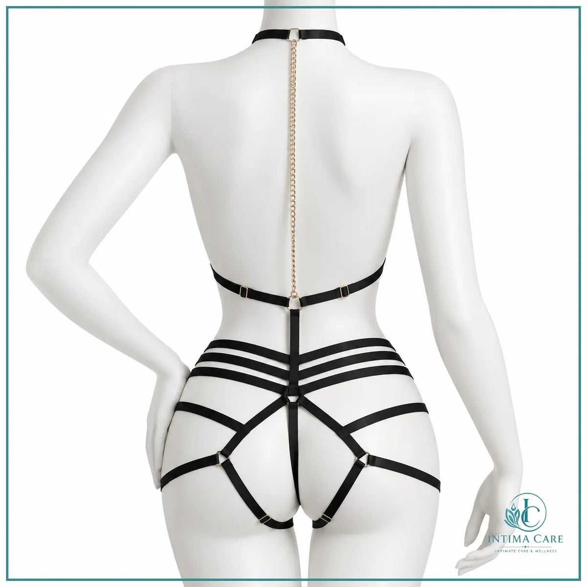 Mesh hollow out women's bodysuit lingerie by Intima Care