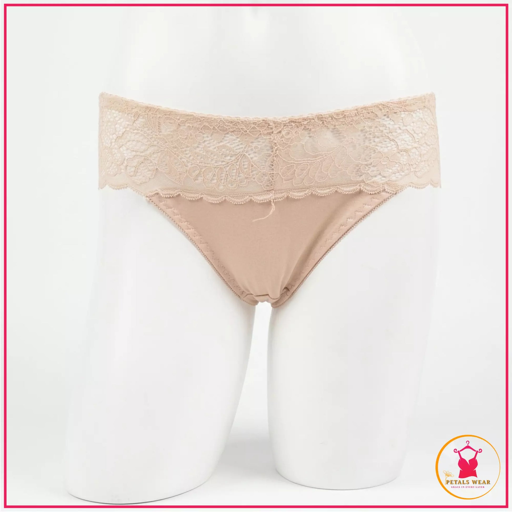 Soft lace embroidered everyday comfort panty
