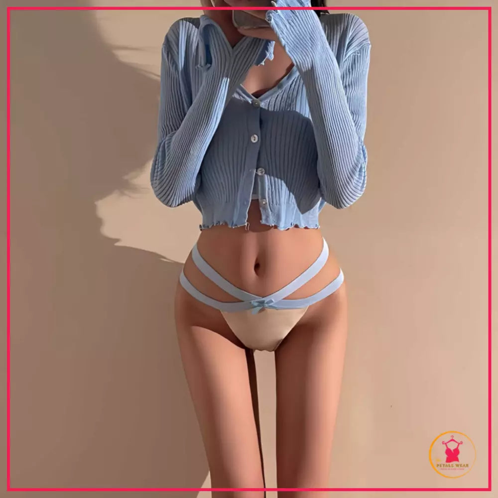 Elegant Bow Tie Design Lingerie Panty - Pakistan