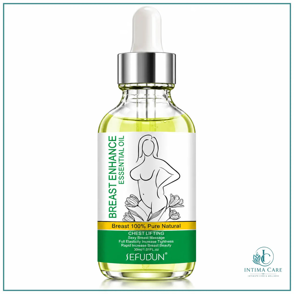 Breast Enhance Essential Oil 30ml dropper bottle for women's breast massage