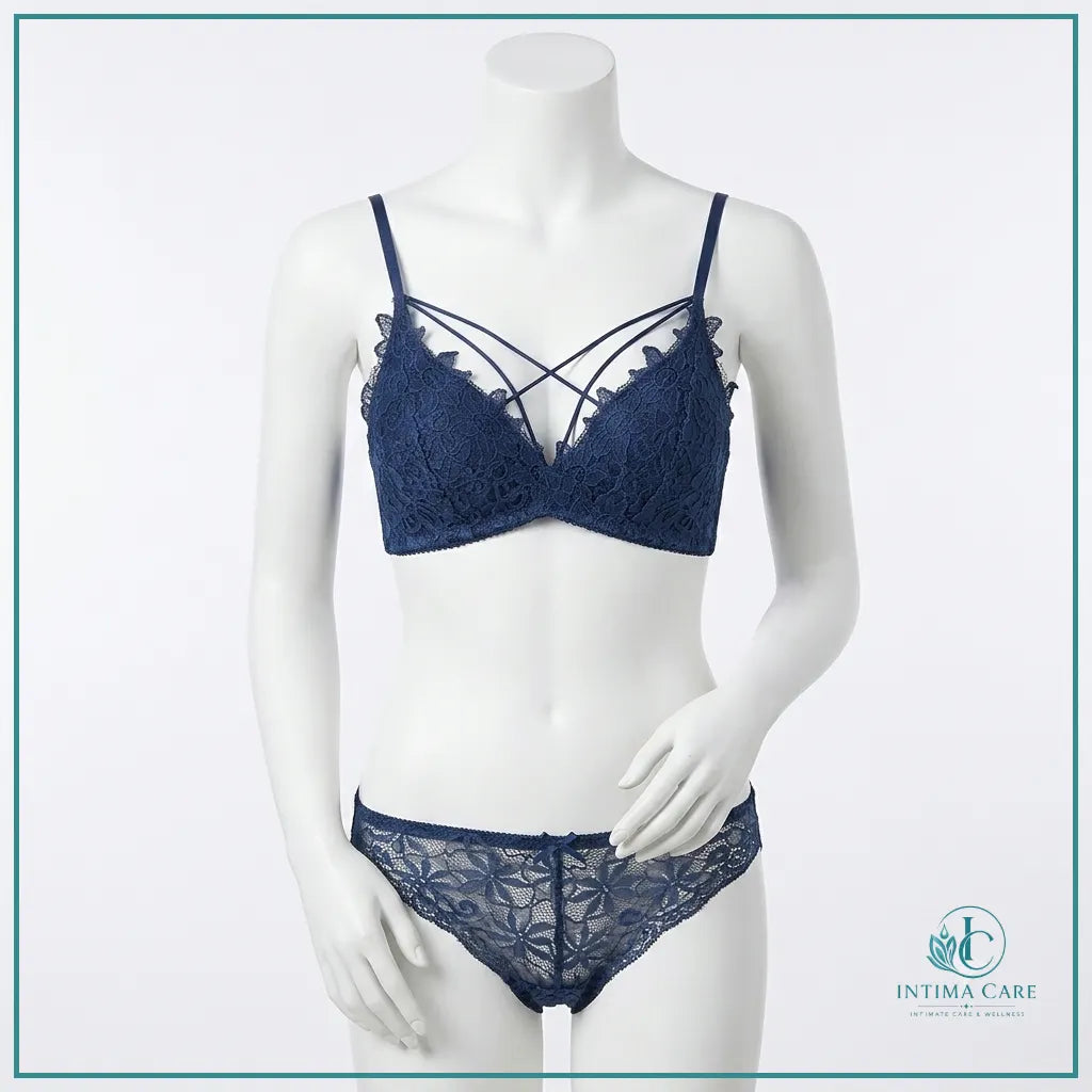 Women's lace bra and panty set for bridal and honeymoon wardrobes
