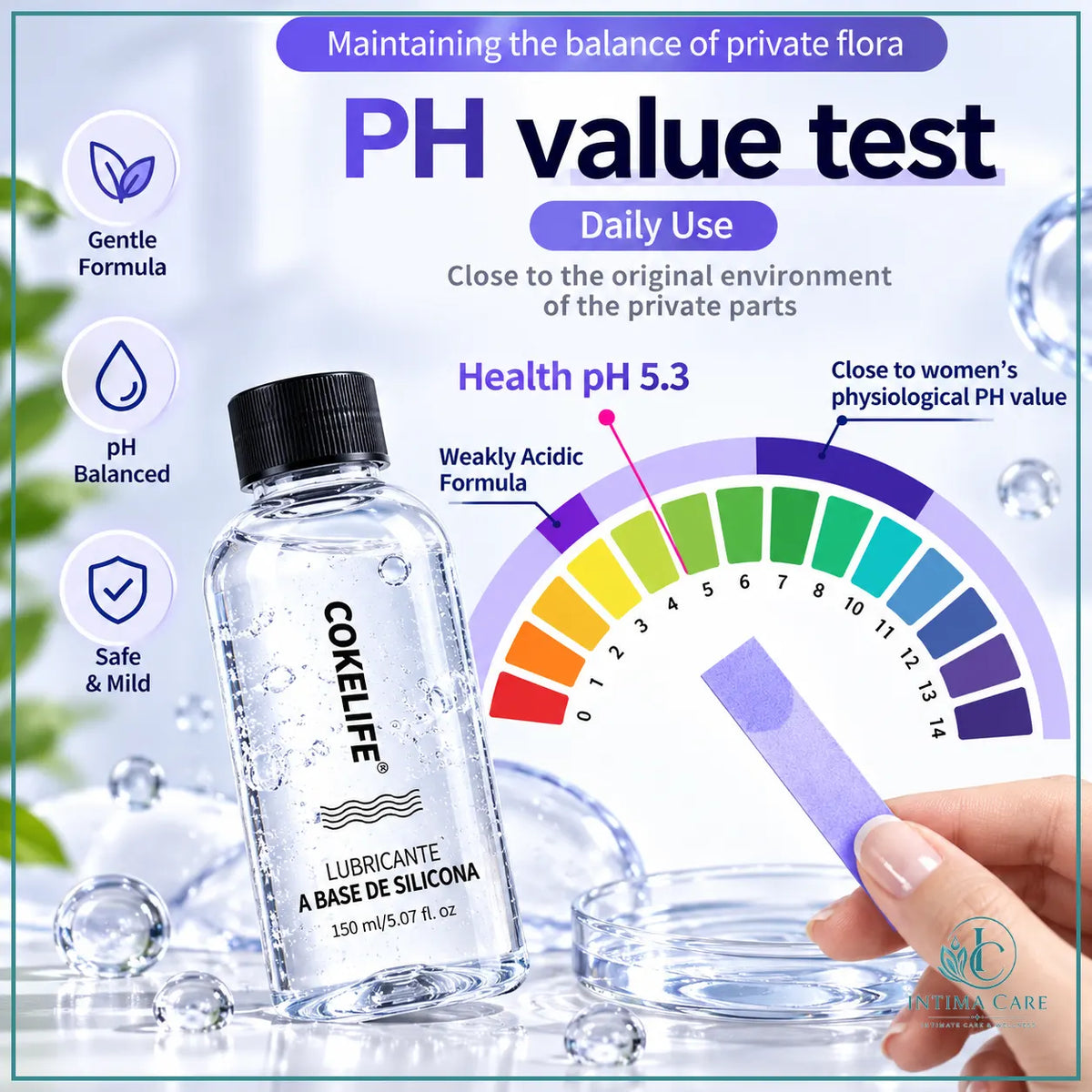 Long lasting silicone lubricant in transparent 150ml bottle