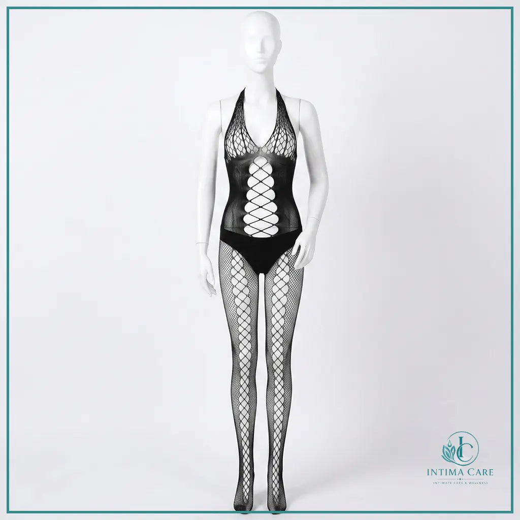 Nude fishnet bodysuit lingerie for women available at Intima Care Pakistan
