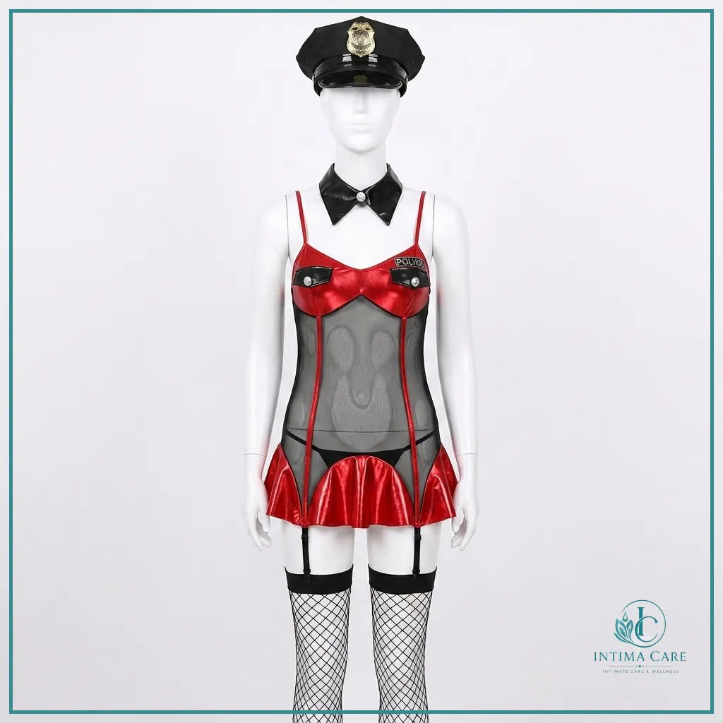 Police fantasy roleplay lingerie costume set for women