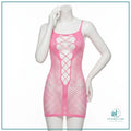 Seductive fishnet full body stocking for women